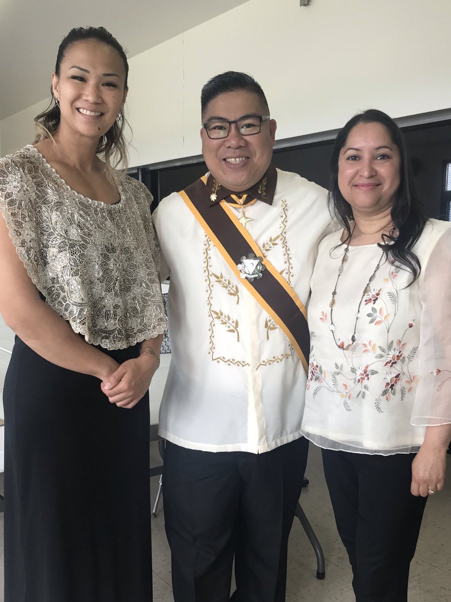 Honoured to be a member of the Ladies of the Knights of Rizal and today witness and celebrate new members <a href="/Vivs4PDW/">Councillor Vivian Santos</a>, Cassandra Pagtakhan &amp; Remy Carino being inducted. Great to have Knights <a href="/MikePagtakhan/">Mike Pagtakhan</a> &amp; <a href="/AlliNizam/">Mohamed Alli</a> with us.