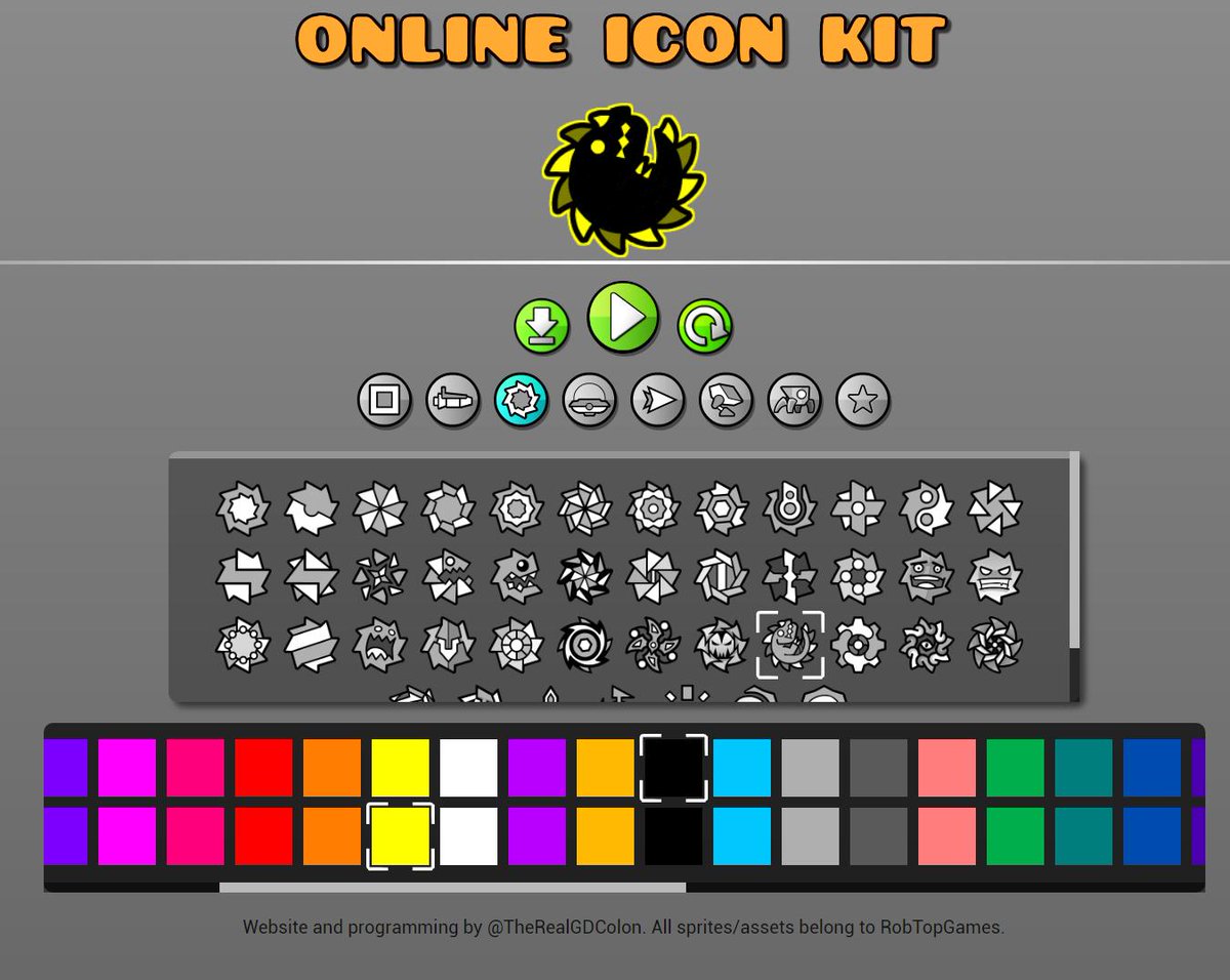 Colon Ever Wanted To Make Your Own Geometry Dash Icons Right From The Internet And Save Them As Transparent Png Images No Whatever I Made An Online Icon Kit