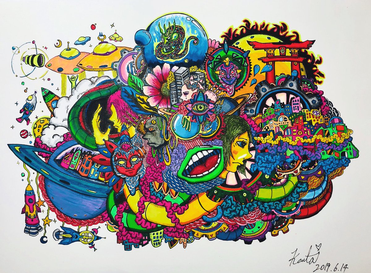 完成！！！タイトル《森羅万象》 いろんな加工してみた。いやぁ〜疲れ