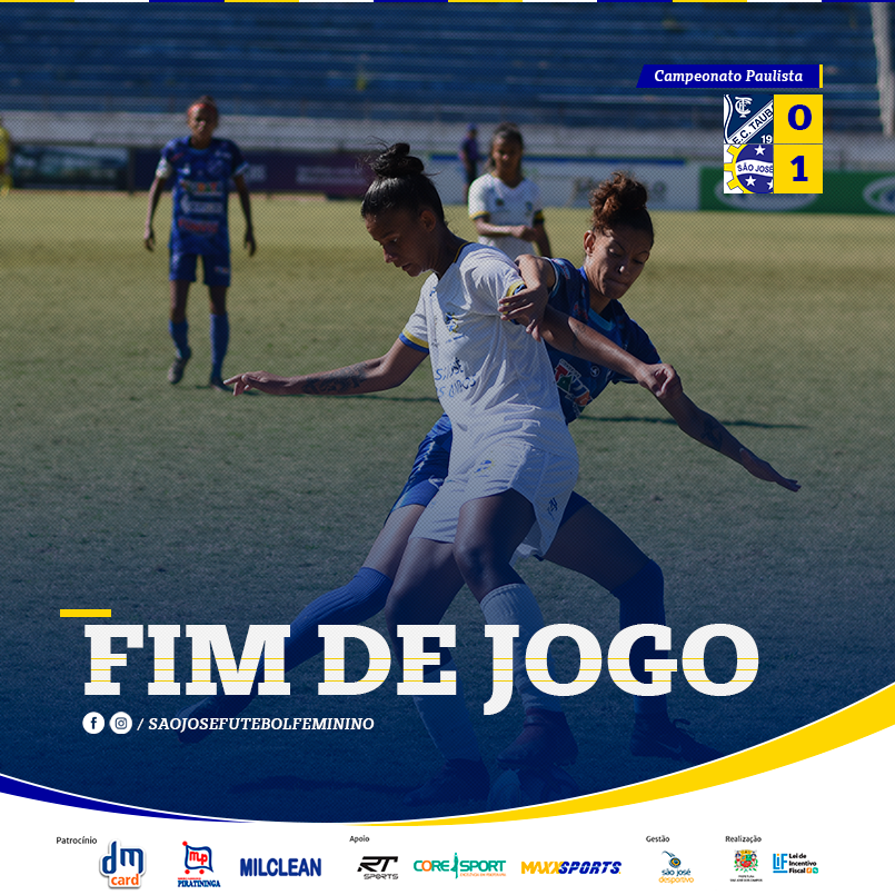 saojoseecfem's tweet photo. FIM DE JOGO! Com gol de Natsumi no primeiro tempo, São José vence o clássico contra o Taubaté por 1 a 0.
#VaiSãoJosé #MeninasdaÁguia #DMCard #MercadinhoPiratininga #Milclean #RTSports #CoreSportFisioterapia #MaxxSports #futebolfeminino #FemininoBR #PaulistaFeminino https://t.co/cCiwzHHB81