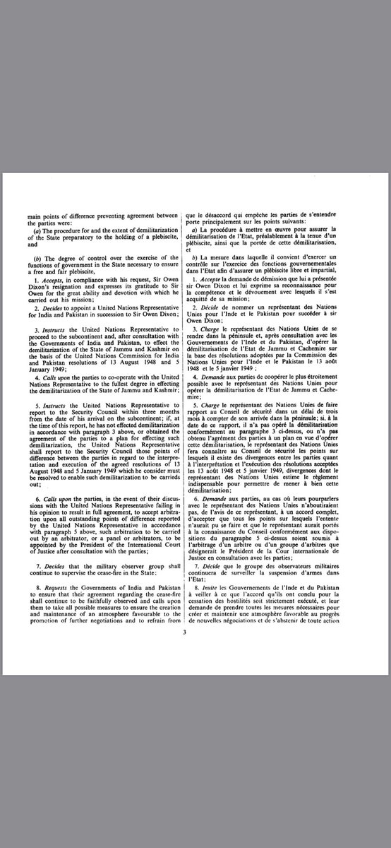 Failing to achieve the demilitarisation of State if Jammu and Kashmir within 5 months, UNSC passed its resolution 91 on 30 March 1951.This resolution reminded both governments of principles they agreed upon in UNCIP’a resolutions on 13 August 1948 and 5 January 1949.  #Kashmir
