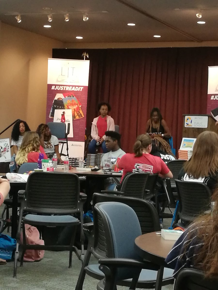 LaVergneLibrary's tweet image. &quot;@ProjectLITComm is inspirational. It shows people who doubt us that we&apos;re capable. It&apos;s family.&quot; 😭♥️📚

Founding student members on what it&apos;s all about. #ProjectLITSummit19
#justreadit