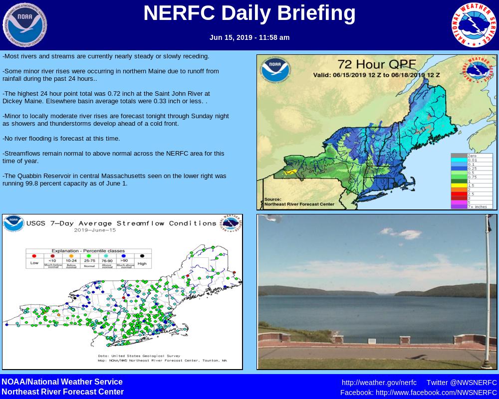 NWS Northeast RFC on Twitter "Minor to locally moderate within bankful