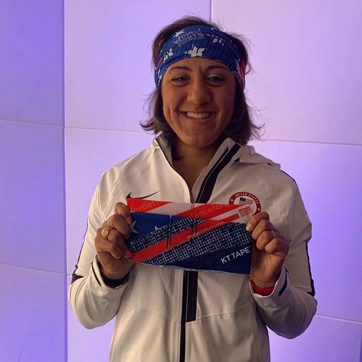 The <a href="/WomensSportsFdn/">Women's Sports Foundation</a> &amp; <a href="/KTTape/">KT Tape</a> are partnering to ensure all girls &amp; women have equal access to sport and its benefits.
 
Proceeds from this limited edition headband will directly support WSF and will help you cheer on <a href="/USWNT/">U.S. Women's National Soccer Team</a> in style during this Sunday’s game!
