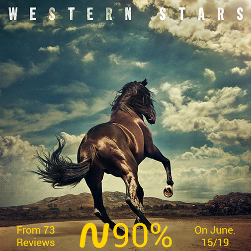 Trackwave1's tweet image. A dreamlike, retro-inflected world. -The Wall Street Journal
#BruceSpringsteen 's new album #WesternStars is out now and #GOLD at a 90% on 73 critic reviews trkwave.com/album/bruce-sp…