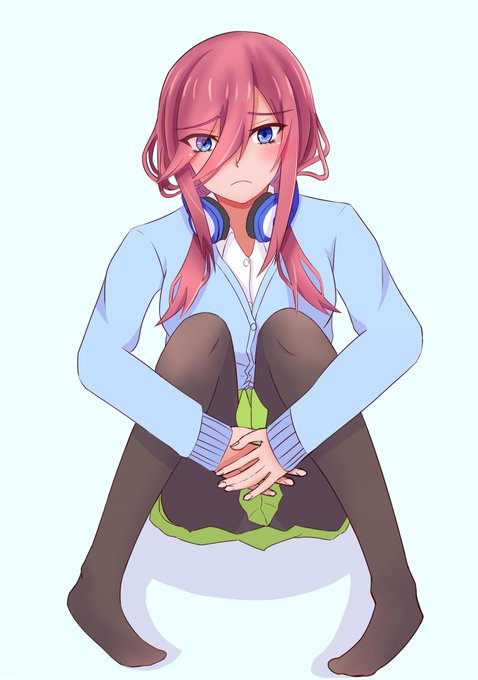 SEKIさんがTwitterに投稿した中野三玖(五等分の花嫁)のイラスト。