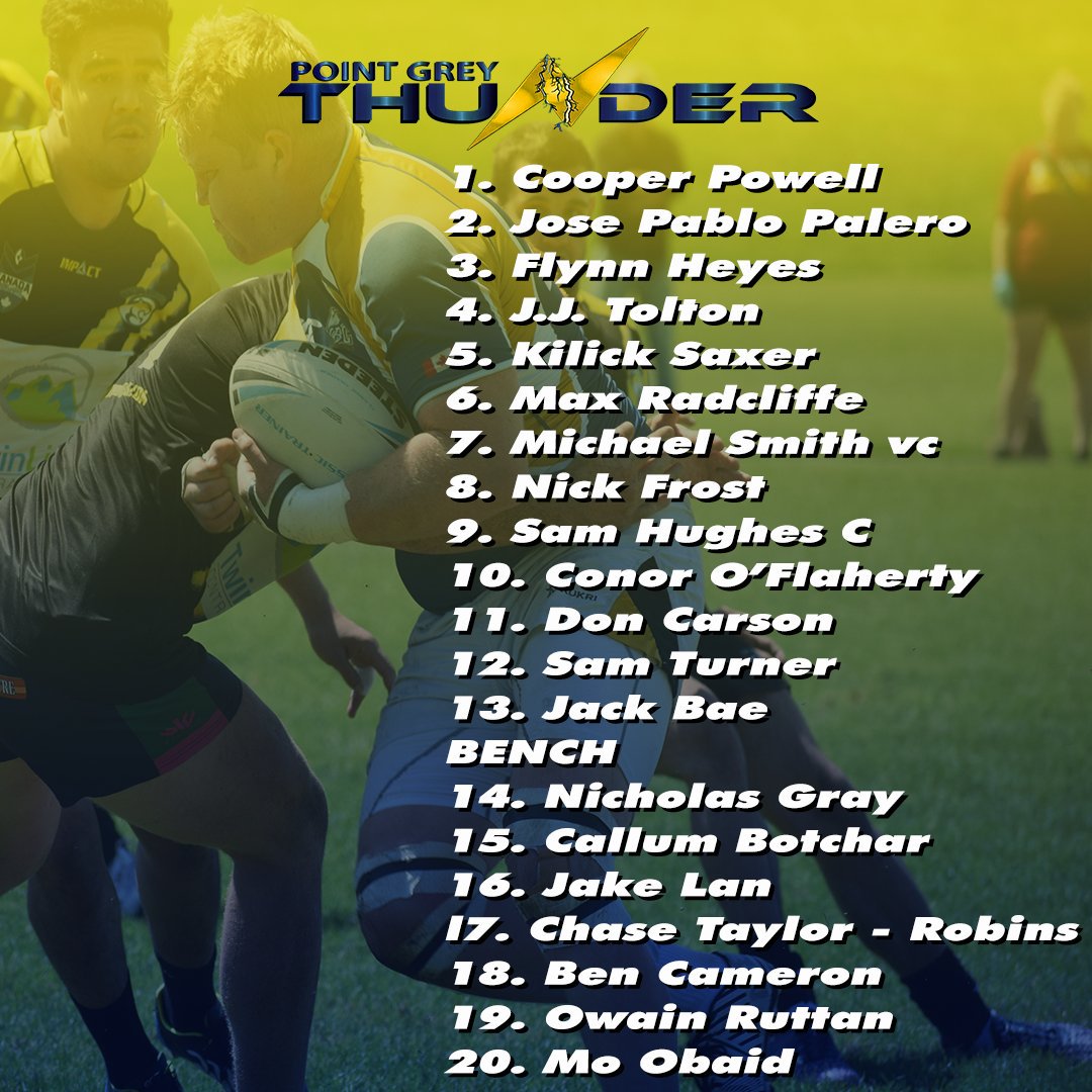 point_grey's tweet image. Team list!
.
.
.
#pgthunder #bcrl #canadarugbyleague #squampton