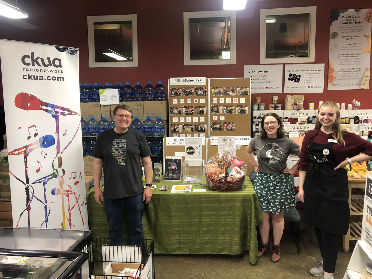 Thrilled to welcome our friends from <a href="/ckuaradio/">CKUA Radio</a> to #BlushSaturdays! 
🎸🎹🥁🎺🎸

Join us at Blush Lane on Whyte Ave today to learn more about CKUA and the amazing platform they provide for local Alberta artists. #yeg #yegmusic
