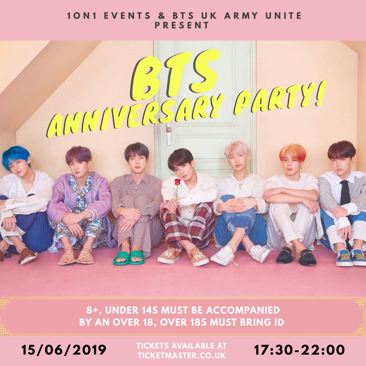 BTSUKUNITE's tweet image. Today's the day! 🎉

Who's coming?! 🙋‍♂️🙋‍♀️

#6YearsWithOurHomeBTS #6YearsWithBTS @BTS_twt
