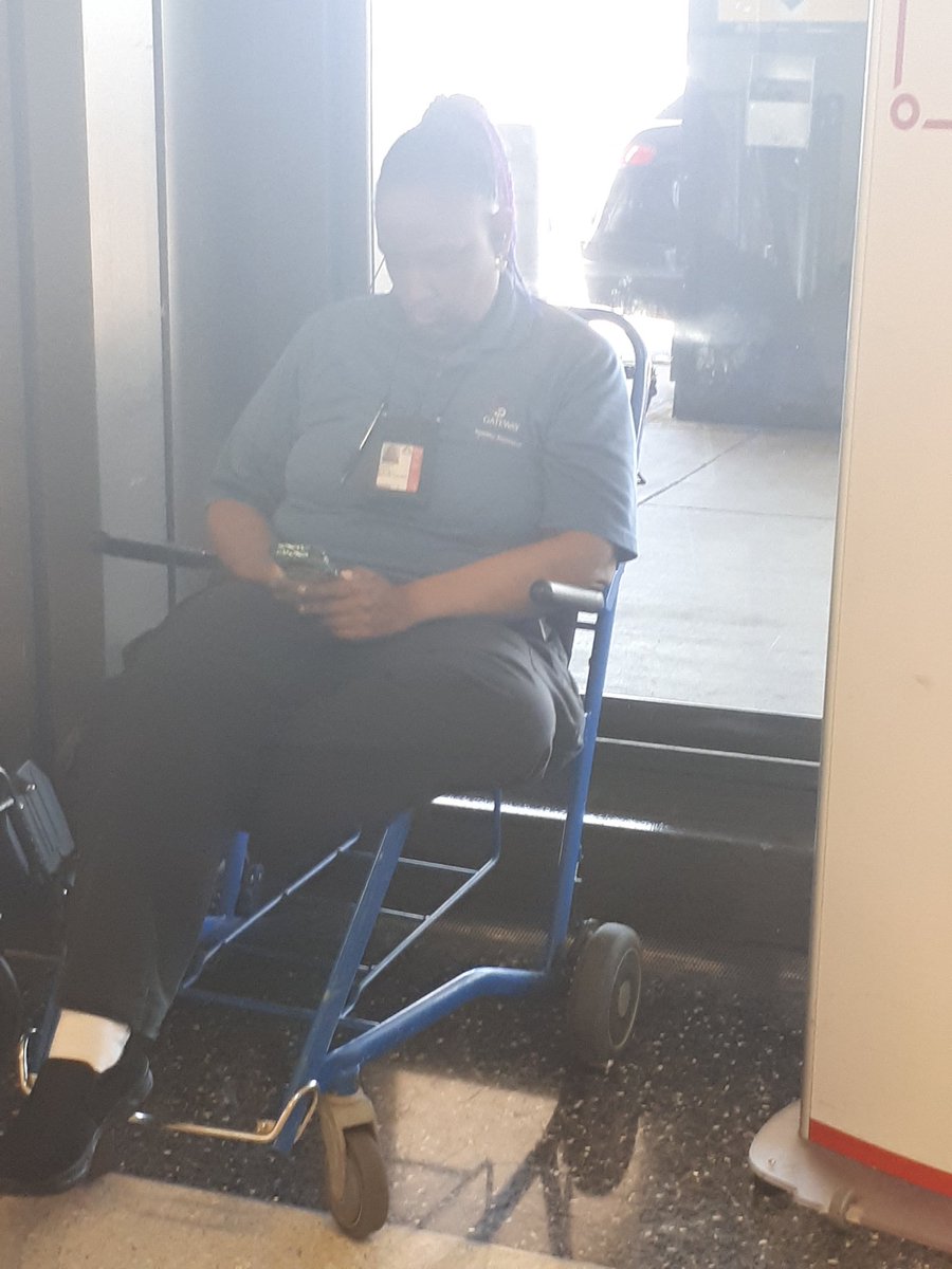 Right now <a href="/NewarkAirport/">newark limo</a> gateway wheelchair assistance staff will not let 2 disabled passengers use their wheelchairs. 1 is #UNCRPD Committee member #RobertMartin and 1 is an 89 year old man. Staff sitting on them, looking at their phone. No1 will help. #inaccessible #wheelchair