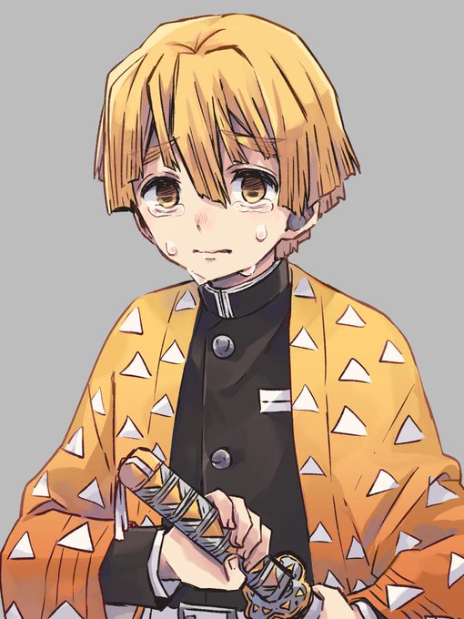 飴色みそさんがTwitterに投稿した我妻善逸(鬼滅の刃)のイラスト。