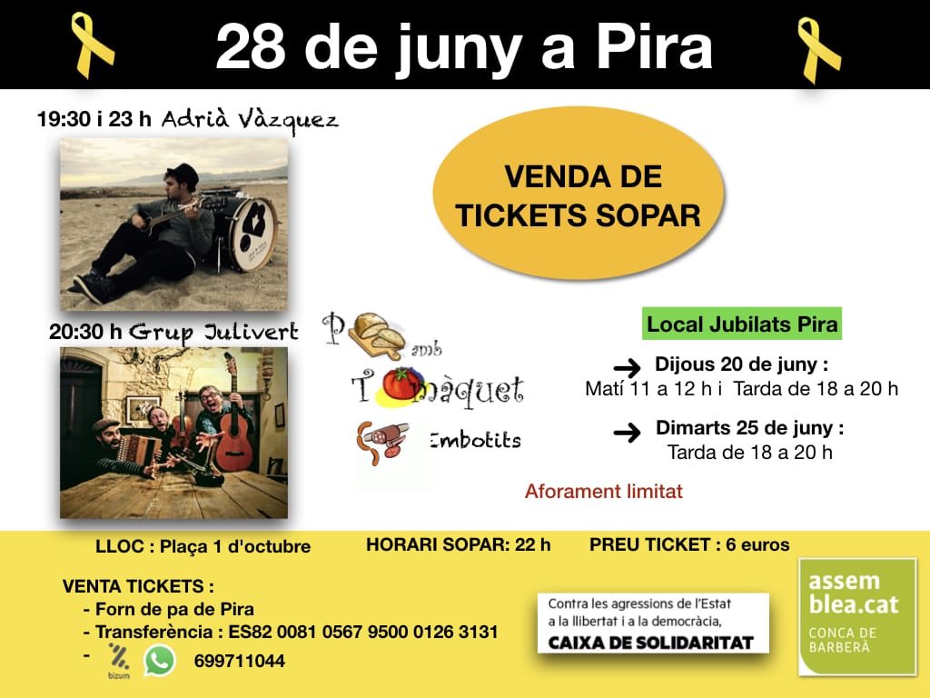 ⚪⚫  "Desobediència hauria estat presentar-nos amb un programa i no complir-lo. Nosaltres el vam complir". Dolors Bassa, Tribunal Suprem)

Nosaltres també!  Complim i complirem amb vosaltres!