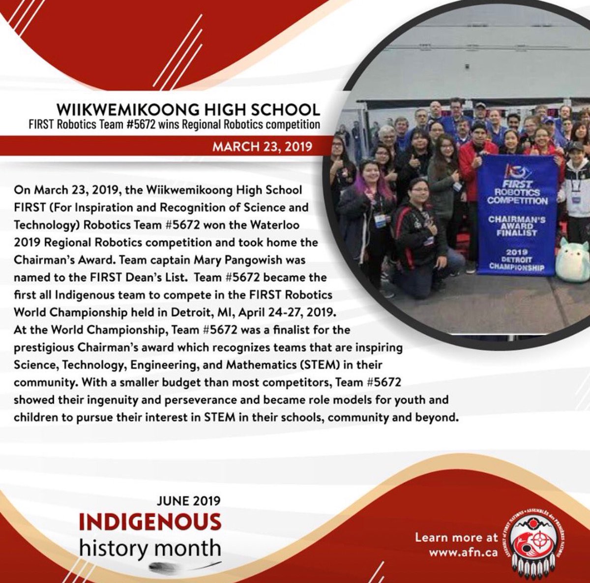 DhkBeau's tweet image. Indigenous History Month- We are relevant, intelligent, innovative and fearless! #STEM #FNMIed #Wiikwemkoong