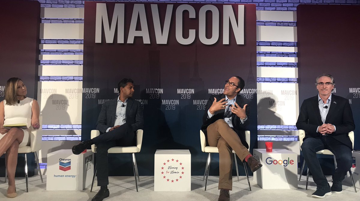 MavConference's tweet image. The #TechTrailBlazers panelists ND Governor and former @Microsoft executive @DougBurgum, TX Congressman and former CIA agent @HurdOnTheHill and Clover Health Co-Founder Vivek Garipalli are diving into the issues of #dataprivacy and #tech at #MavCon19!