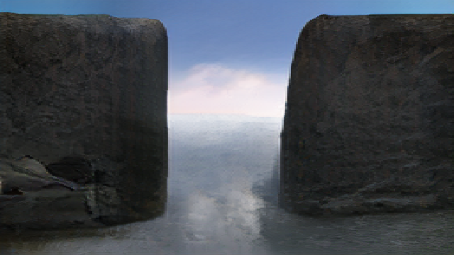 grey flat rocks, a grey flat sea