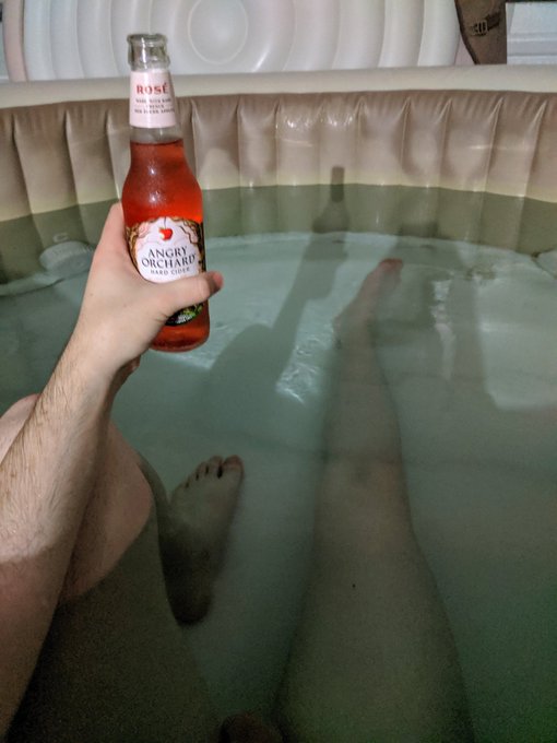 We need to get a good privacy fence so we can put this hot tub out back. Until then, who wants to join