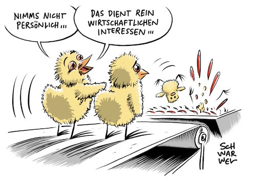ErnstvAll's tweet photo. Bei Mord von Menschen spricht man bei Geldgier von niederen Instinkten.

#KuekenSchreddern 
(Cartoon Schwarwel) https://t.co/g7RuzpXOOE