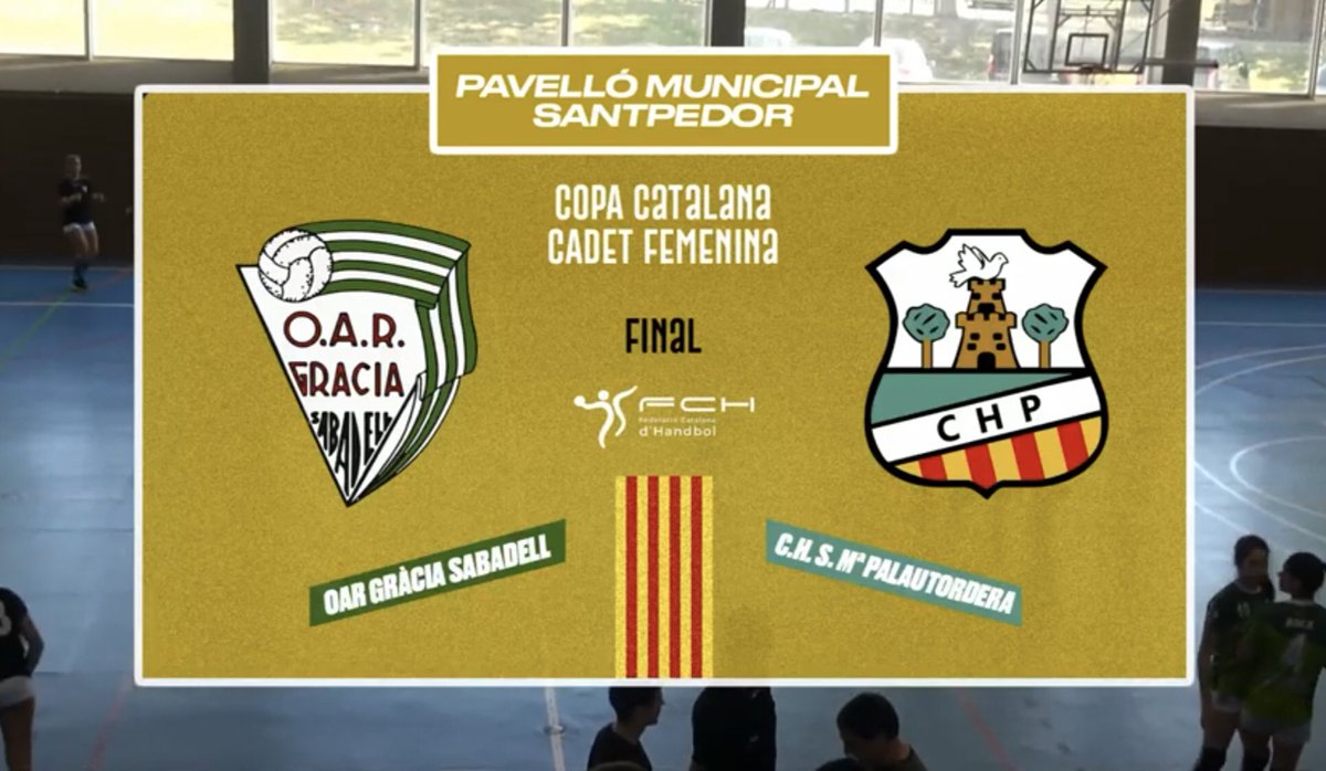 FedCatHandbol's tweet photo. Finals de #CopaCatH 🏆 | 2a jornada
⚠️ Final Copa Catalana
👉 Cadet Femenina
@oargracia 34 vs @Chpalau 33 https://t.co/0kHSNIMybn