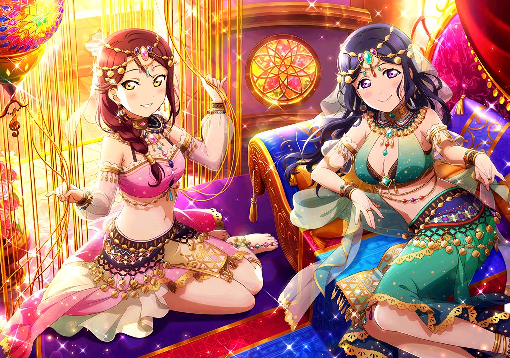 スクフェスur Ssr画像 踊り子編 Ur果南 梨子 合体イラスト T Co Q4jccmh6y1 Twitter