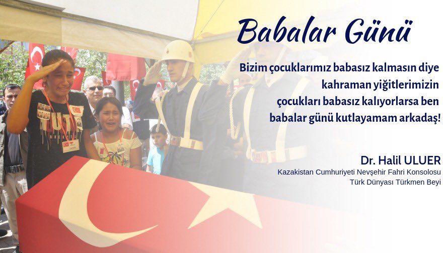 DrHUluer's tweet photo. Bizim çocuklarımız babasız kalmasın diye kahraman yiğitlerimizin çocukları babasız kalıyorlarsa ben babalar günü kutlayamam arkadaş.. https://t.co/E9cgbW6cji