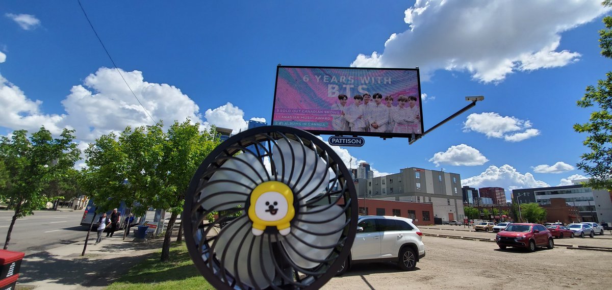 Just had a chance to see the Edmonton BTS 6th anniversary billboard. Love it!!! #BTSLuvFromCanada Thanks @BTSxCanada for the wonderful project!