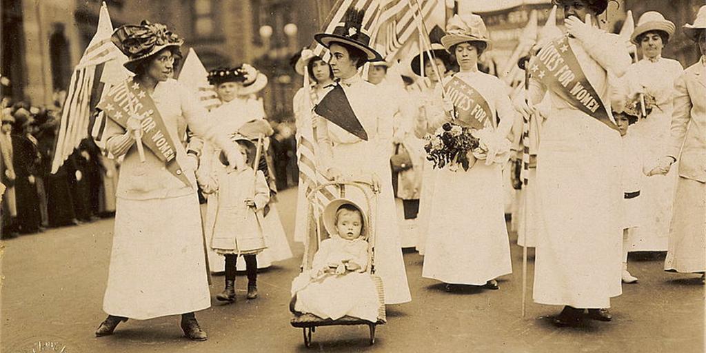Youngest parader in New York City suffragist parade, 1912. https://www.loc.gov/resource/cph.3g05585/