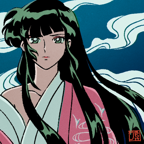 smepoh's tweet photo. and now for something that is a complete departure from my usual style... some quick practice of a 90s-esque style with kaguya

#東方 #東方project #蓬莱山輝夜 https://t.co/sf1ESW8cxM