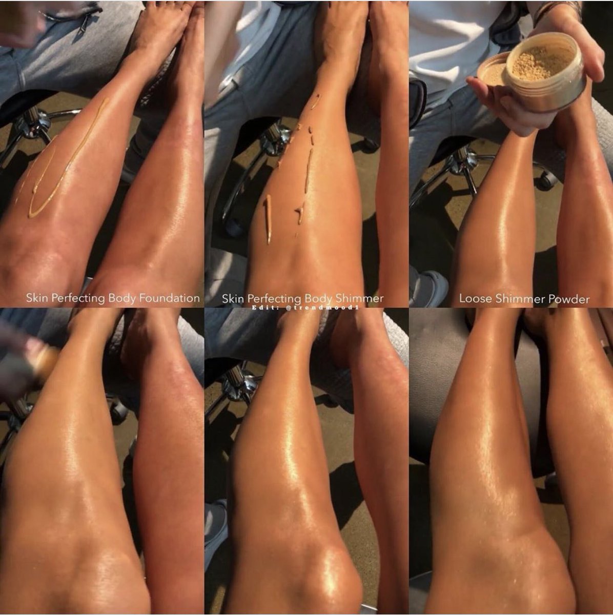 Trendmood's tweet photo. Another L👀K 🚨🔥✨ The #BODYCollection by @kkwbeauty !!! @kimkardashian (her legs are in pic for demonstration) has been using body makeup for over a decade to cover her psoriasis and veins. Online ➡️ JUNE 21ST @ Noon PST https://t.co/DygqhhMI7d