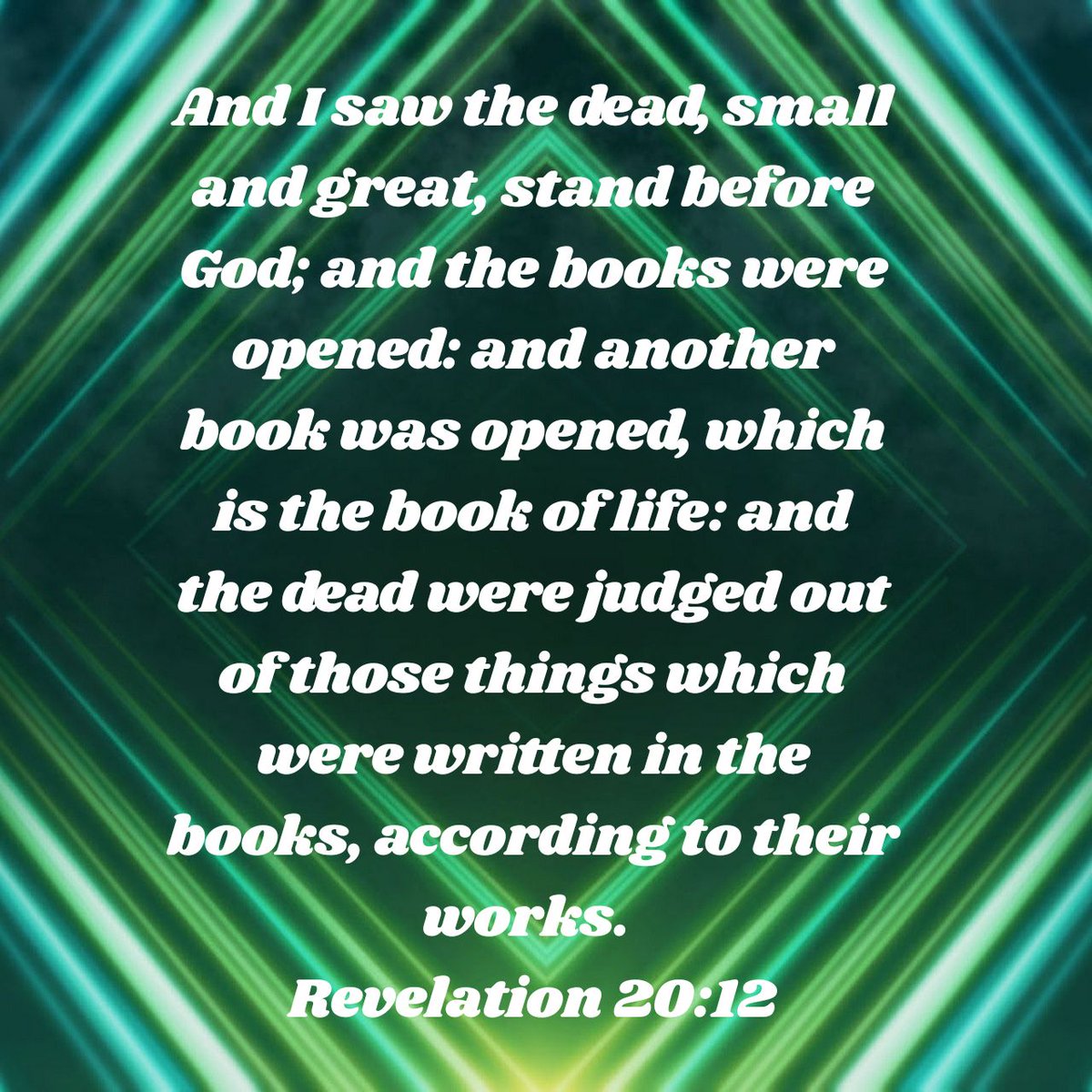Rashida64906094's tweet photo. And I saw the dead, small and great, stand before God; and the books were opened: and another book …
https://t.co/R34d2aDZRT https://t.co/WHeQ97EqDf