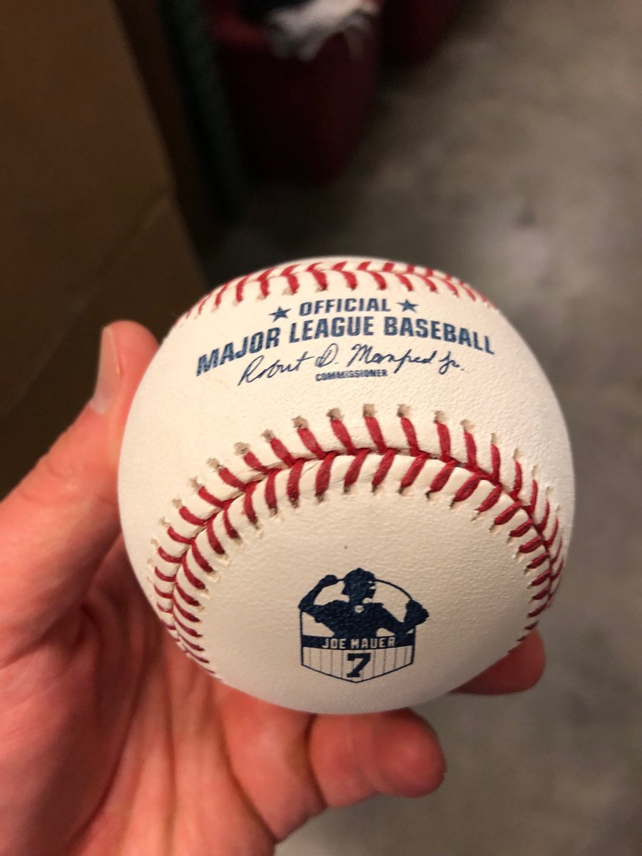CoryProvus's tweet photo. If you’re fortunate to catch a foul ball tonight, hang on to it. #mauer #7 https://t.co/Ylp7SwAwLo