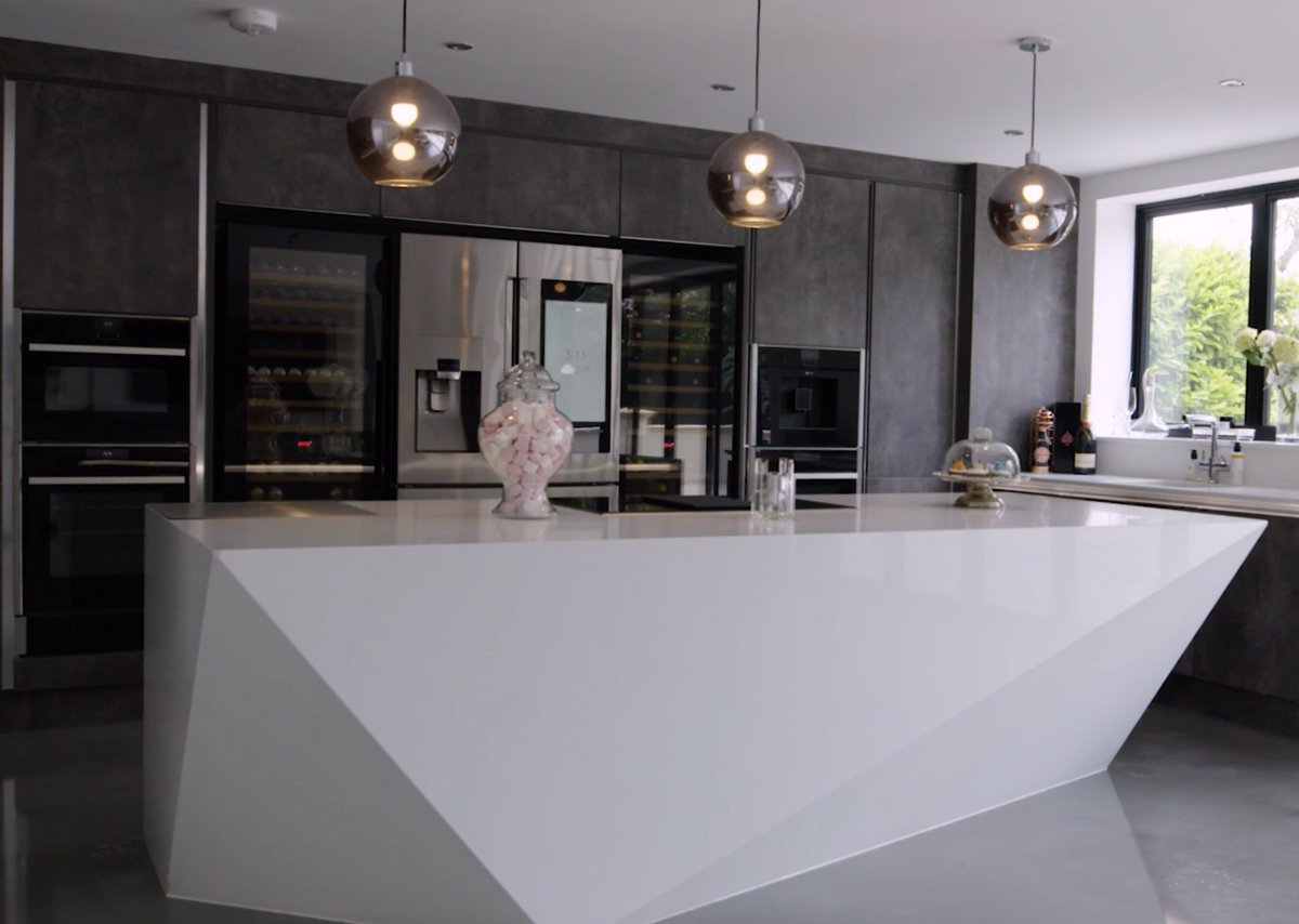 Wren Kitchens on Twitter: &quot;Discover @Rylan kitchen in more detail ❤️ This is a Milano Elements kitchen in Italian Concrete 😍 #wrenkitchens #wrenovation #rylan #rylanclarkneal #gogglebox #celebritygogglebox #milanoelements #italianconcrete ...