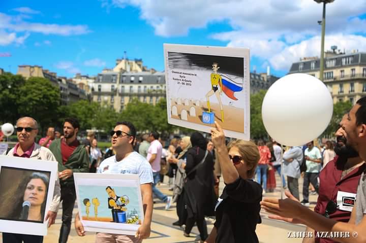 WeAreTheLoveOrg's tweet photo. The people of #Paris had a message of love &amp; compassion to the innocent victims of bombing in #Idlib. They made a strong statement to show the world #WeAreTheLove! Love conquers hate!

#ParisForIdlib https://t.co/84fcnskTUk