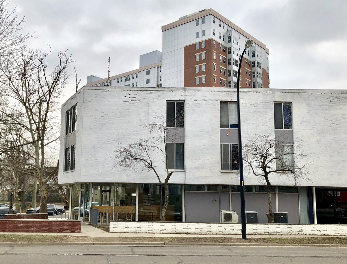 James Livingston, Charterhouse (1961) /// This compact 3-story building was originally built by Charter Realty at the corner of the city’s main student commercial district. Their offices occupied the ground floor, with six residential units above.