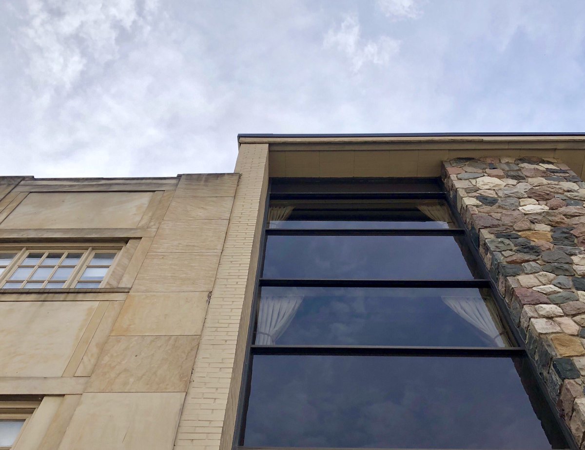 James Livingston, Bell Tower Hotel (1961) /// Built as a luxury hotel across from UofM’s campus, Livingston’s original design was mostly replaced with a neoclassical facade as part of a 1980’s renovation (Robert A.M. Stern’s 2010 North Quad in the last photo, background)