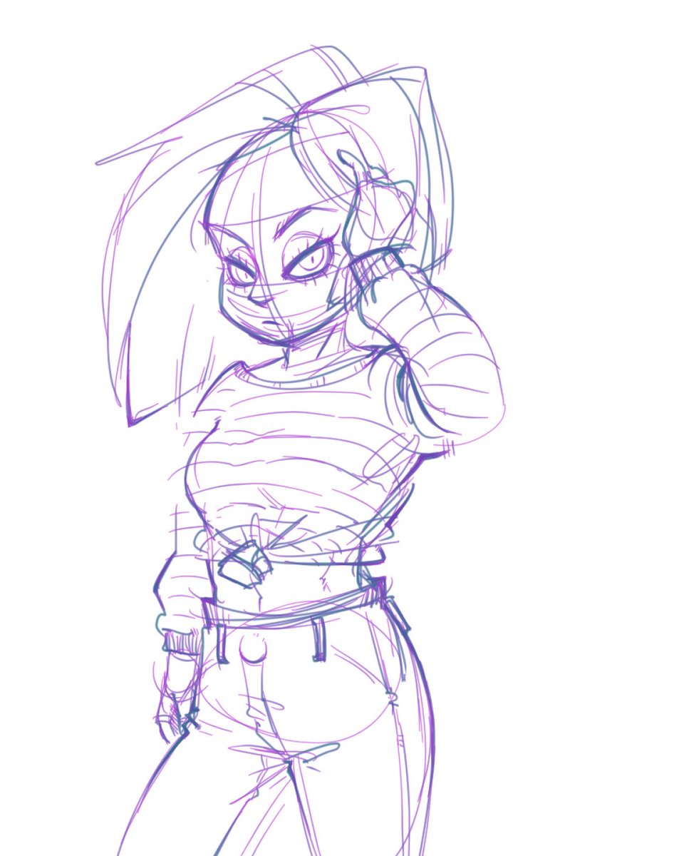 tiffinmi's tweet photo. figuring out clip studio with android 18.... she’s always That Bitch https://t.co/589XKzCImw