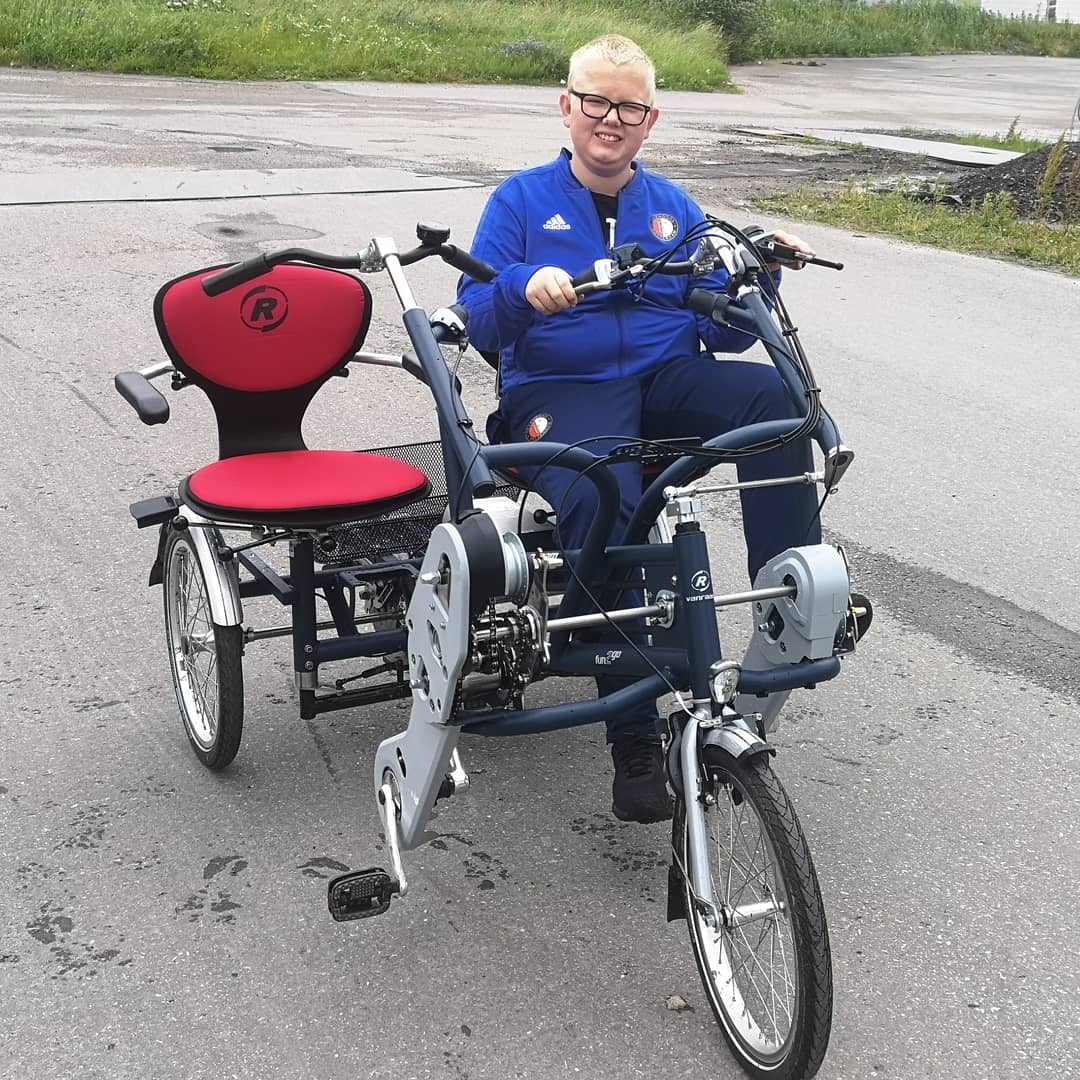 Rondje testen op de duofiets van van Raam