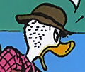 AWhitewaterDuck's tweet photo. "I ain't baldin'! It's loon stubble! It runs in the family!" https://t.co/qEnquiWPvr