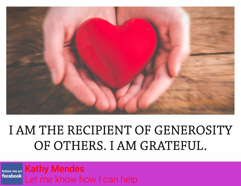 What is your biggest resistance to being on the receiving end of generosity?