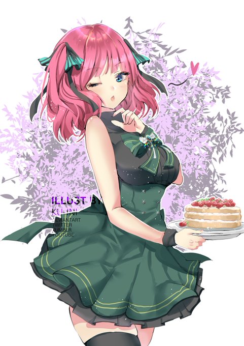 ku-ini ★ Live2D artistさんがTwitterに投稿した中野二乃(五等分の花嫁)のイラスト。