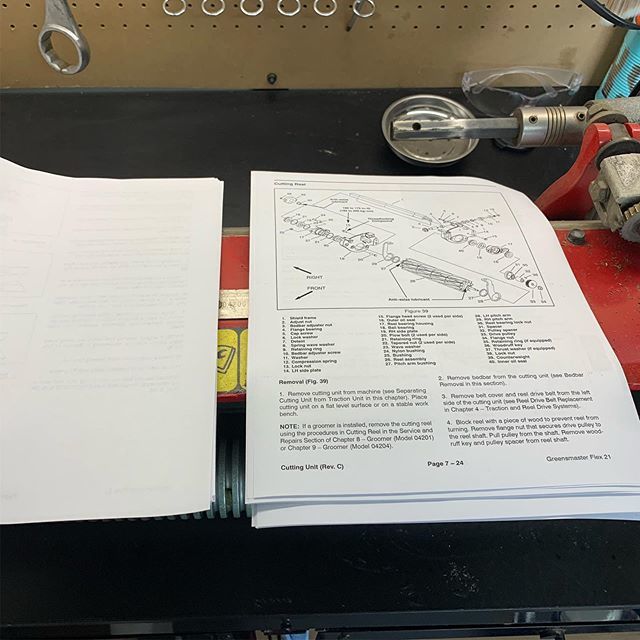 reellowdad's tweet photo. It’s happening!! This will take some time to do. Add in filming and it will take a long time. #reellowdad #reelreplacement #groomerinstall #groomer #reelmower #toro #lawnmower https://t.co/xGkEu0Baiv https://t.co/cY0og6n04E