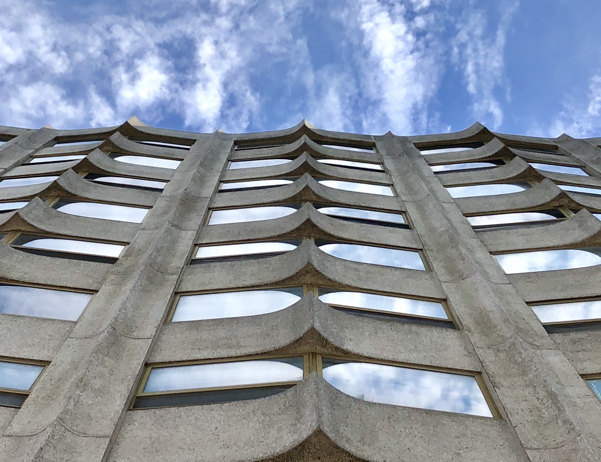 James Livingston, Maynard House Apartments (1962) /// Charter Realty worked with Livingston again to design the company’s signature property, a sculptural 10-story tower billed as Ann Arbor’s most stylish campus living.