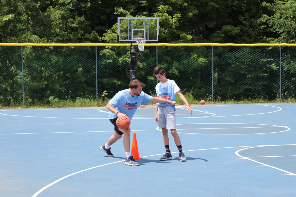 BackcourtHoops's tweet photo. Former member of the Wilkes University Men’s basketball team and and current BCH coach @ClayBasalyga taught the campers about attacking the basket and finishing in the paint. #backcourthoops #culturematters https://t.co/QwBm61249v