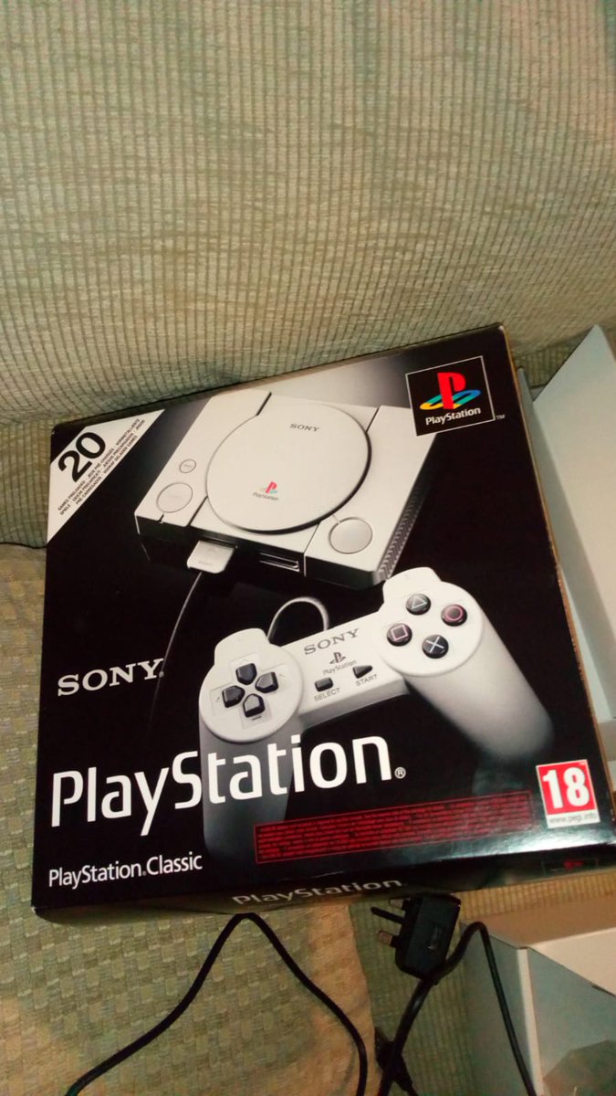 Games_Dont_Suck's tweet photo. And to continue on with retro Saturday night gaming here is the unboxing of a brand new PS1 mini. This has been waiting to be opened for a long time now! 
#ps1 #ps1mini #gaming https://t.co/eocQa0oWP2