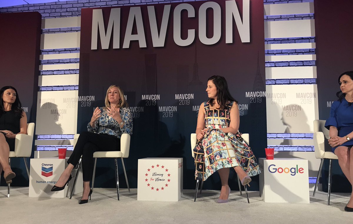MavConference's tweet image. An insightful conversation on recruiting and electing #RepublicanWomen, with panelists @RepStefanik, Rebecca Schuller of @WinningForWomen, Chairwoman of the @CAGOP Jessica Patterson and @ashleestrong of Granite Peak Communications. #MavPac19