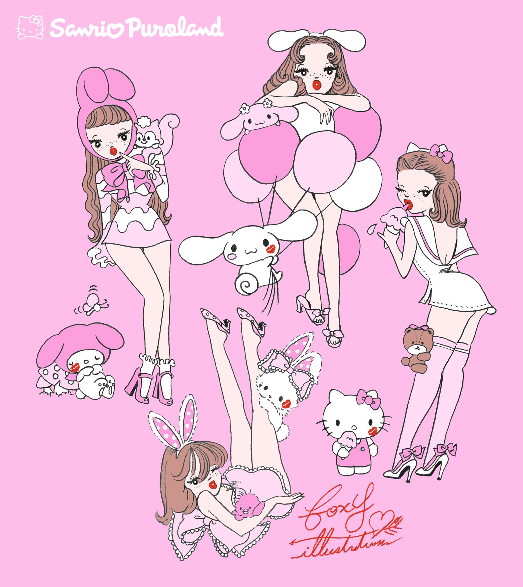 PINK BOOK  foxyillustrations 原画 pink book 5years of foxy illustrations - メルカリ