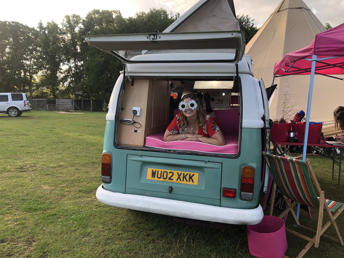 Smile <a href="/VCamperbooths/">Vintage Camperbooths</a> great wedding last night! #photobooth #VWCamper #VW #VWBus