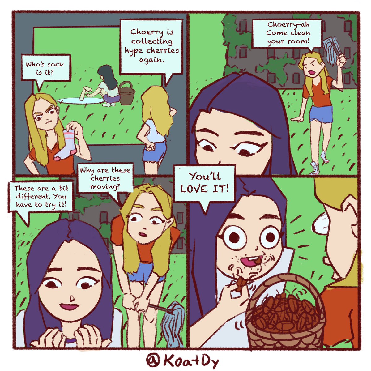 KoatDy's tweet photo. Loona Gag Comic #13: Love Cockroach Motion
.
“I keep some as pets and some as snacks” .
.
.
Instagram: https://t.co/2CRLUmstzG  
.

.
#LOOΠΔ #LOONA #Jinsoul #Kimlip #Choerry #OEC #OddEyeCircle #올리비아혜 #OliviaHye #loonafanart #loonaburn https://t.co/BhnDlcUTUq