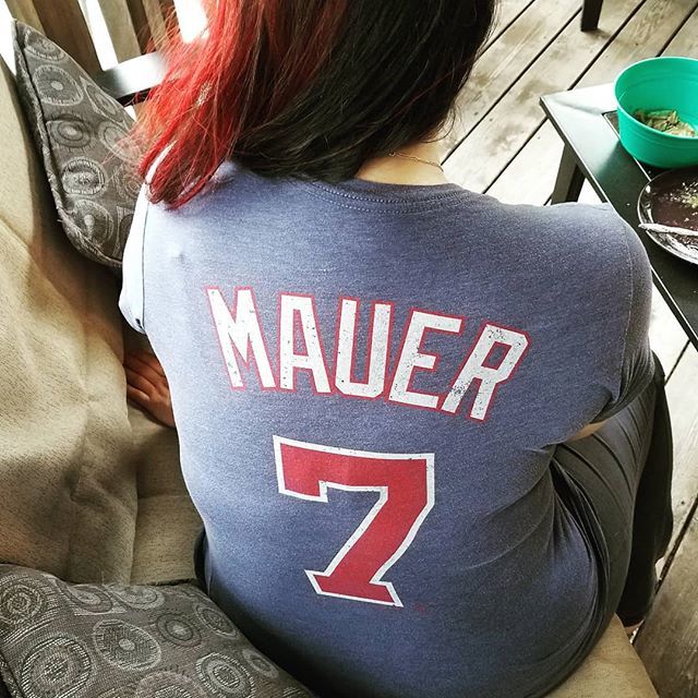 AcousticJulia's tweet photo. The only player shirt I've ever owned...so far. Congrats, Joe, for an amazing career! #wellplayedMauer #joemauer7 #joemauerfan
#twinsterritory #imnotcryingyourecrying https://t.co/18h5SD47sx https://t.co/kZneGPnnSv