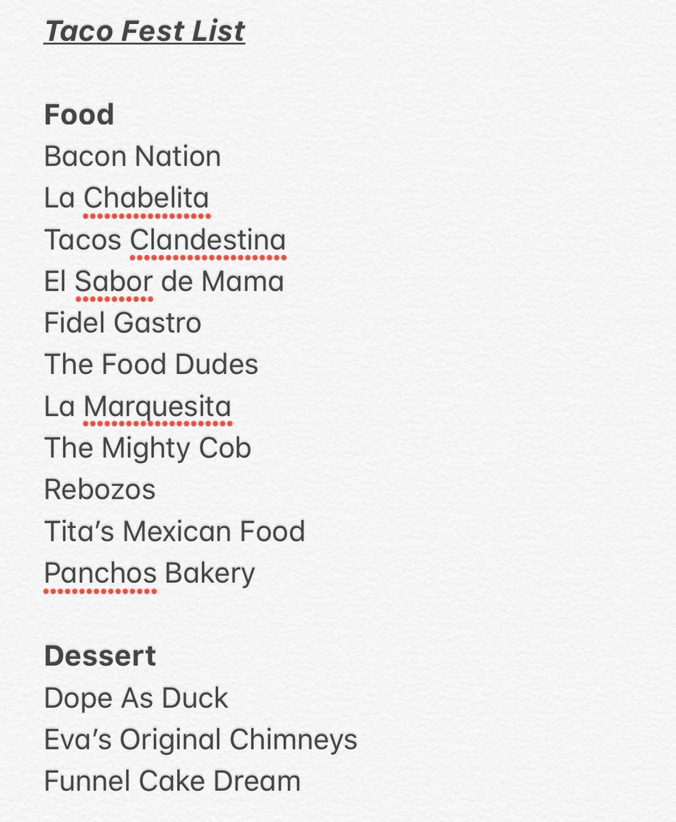 WebdevPesh's tweet image. narrowed down my list of vendors to visit ..and my spending 😅 #TacoFestTO